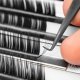 Tweezers used on lashes