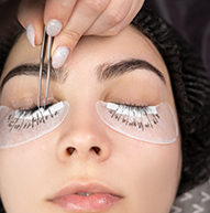 Tweezers used on a model
