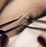 Tweezers used on a model