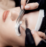 Tweezers used on a model