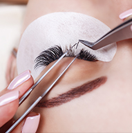 Tweezers used on a model