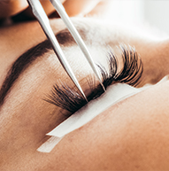 Tweezers used on a model