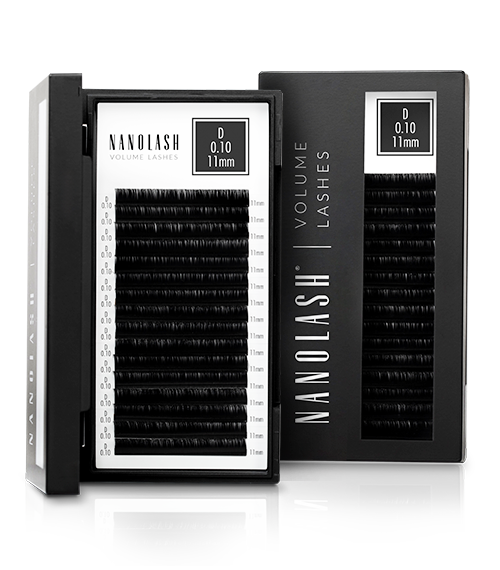 False eyelashes for volume eyelash extension method - Nanolash Canada